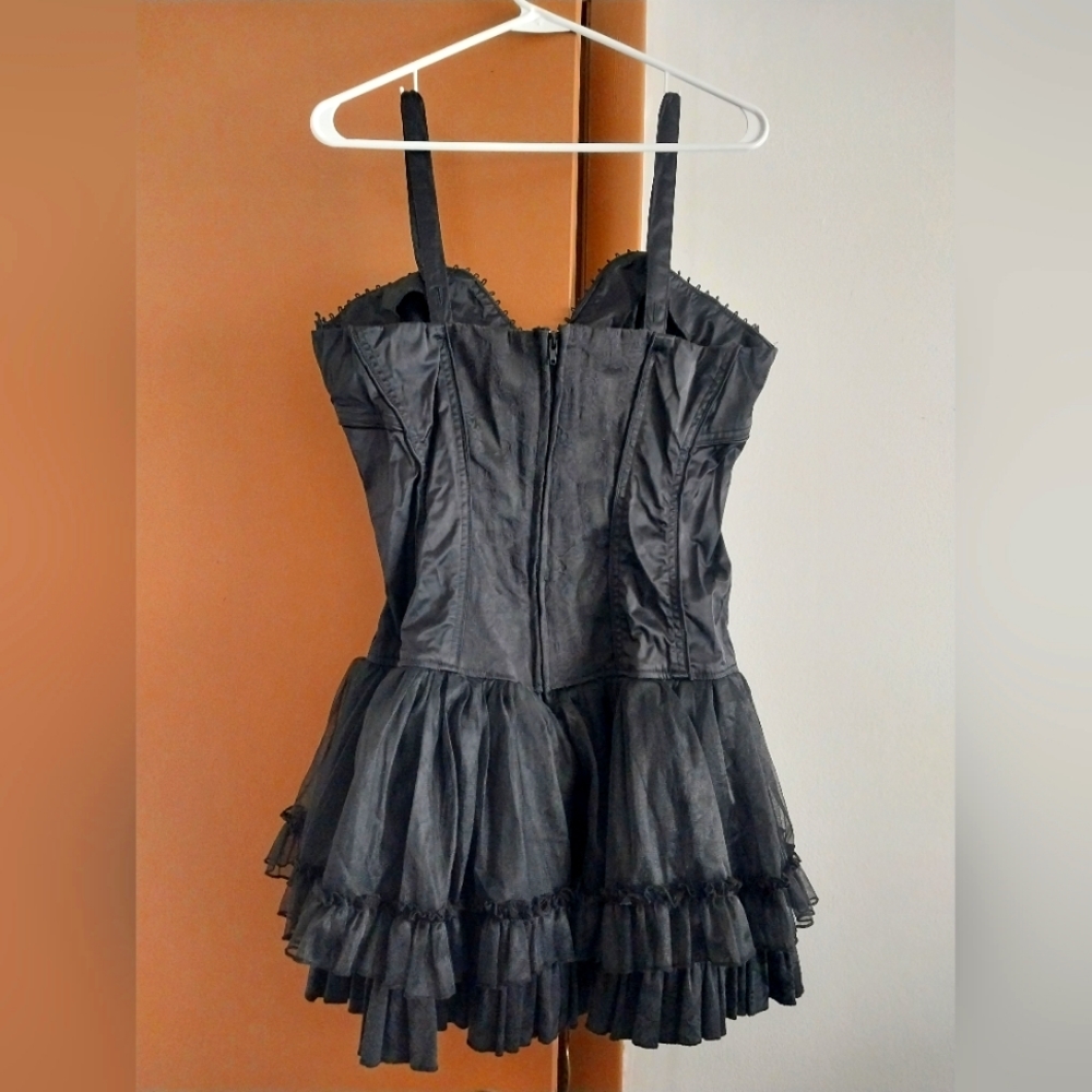 Vintage Y2K Tripp nyc black brocade tutu skirt dress - Picture 7 of 8